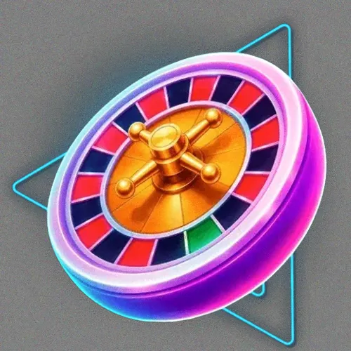Neon roulette wheel