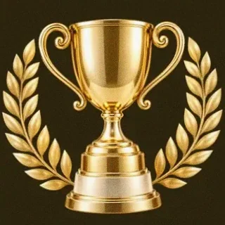 Gold trophy cup — Friday Friday