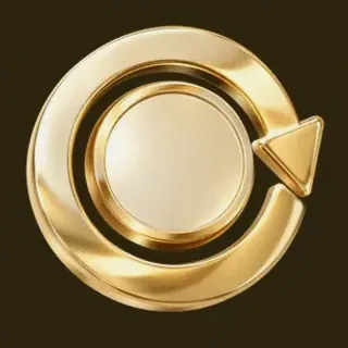 Gold circular arrow — Friday Friday