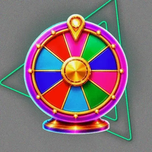 Colourful prize wheel