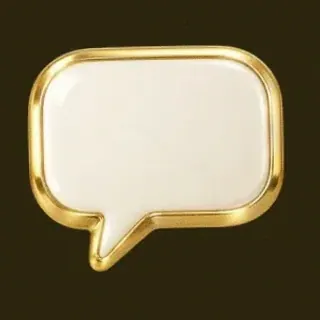 Gold speech bubble — Friday Friday